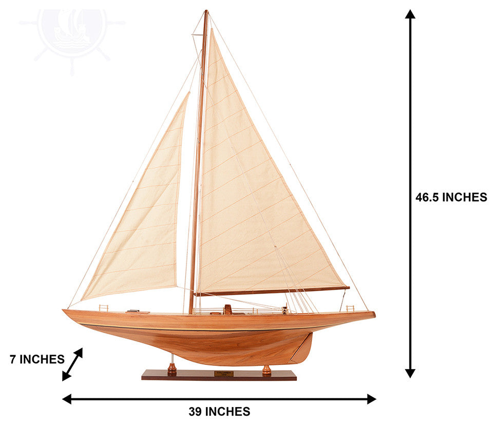 Columbia Yacht L Wooden model sailing boat