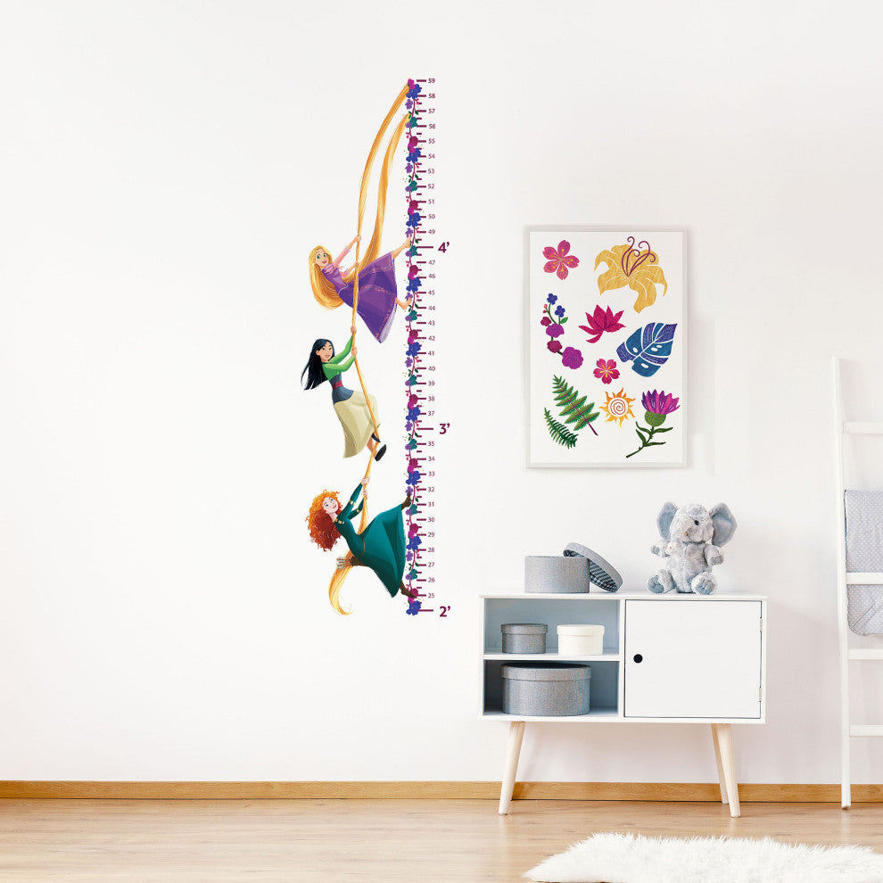Disney Princesses Growth Chart Peel And Stick Wall Decals
