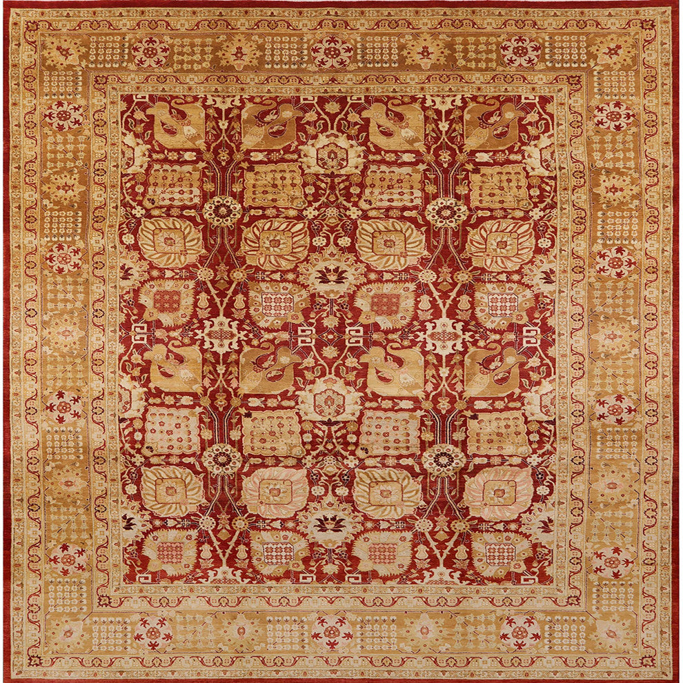 Ahgly Company Indoor Square Mid-Century Modern Area Rugs, 3' Square