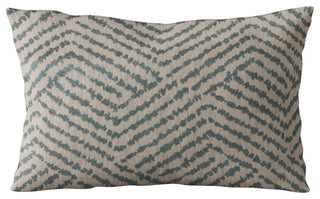 Plutus Blue Maze Chevron Luxury Throw Pillow, 20"x36"