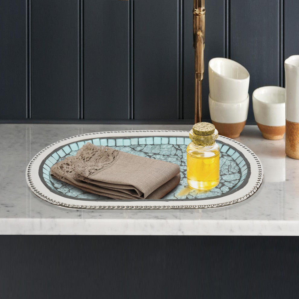 nu steel Iceberg Aqua Amenity Tray