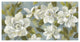 "Gardenias on Slate Blue Crop" Digital Paper Print by Silvia Vassileva, 62"x32"