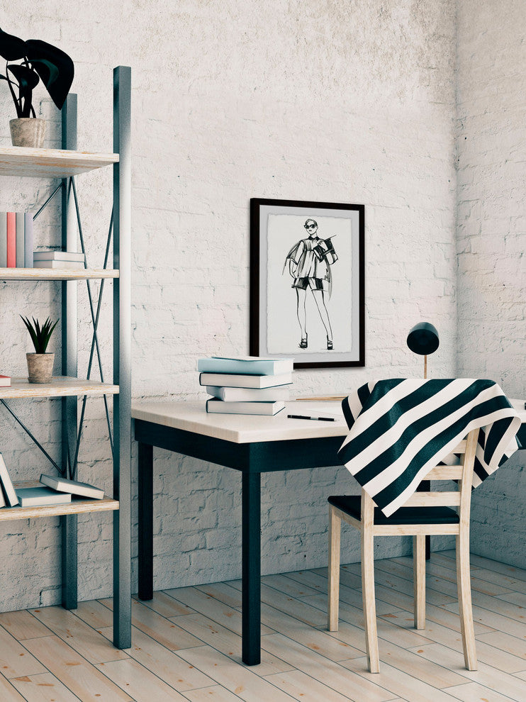 "School Chic" Framed Painting Print, 24"x36"