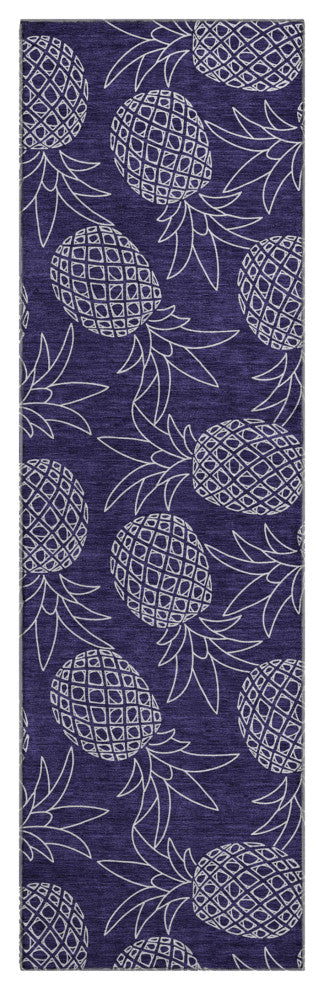 Addison Premium Washable Mayfield AMF161 blue 2'3" x 7'6" Runner Rug