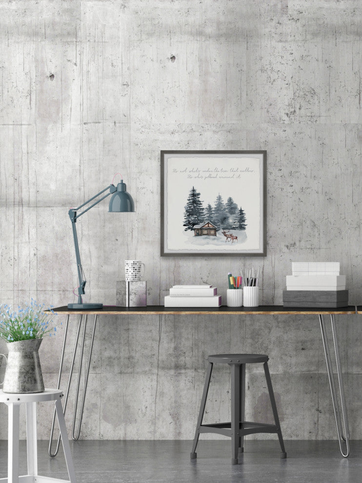 "Perfect White Christmas" Framed Painting Print, 24x24