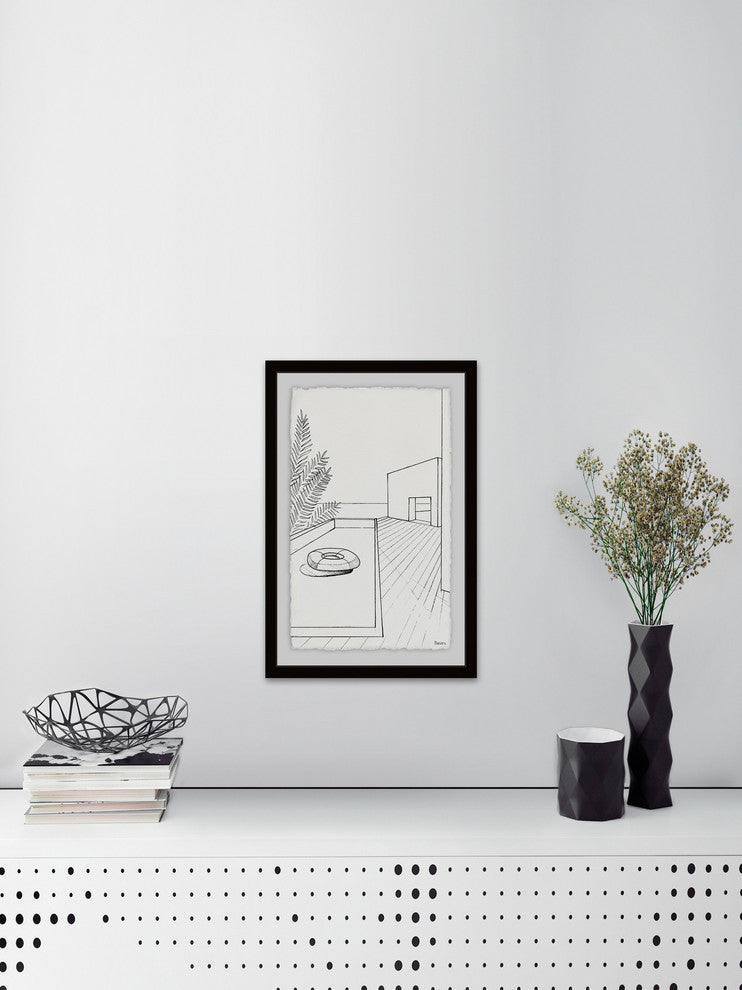 "Infinity Pool View" Framed Painting Print, 20"x30"