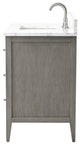 Vanity Art Freestanding Vanity, Driftwood Gray, 42", Single Sink, Brushed Nickel