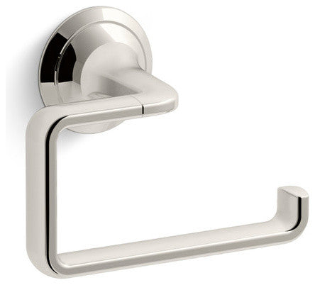 Script Toilet Paper Holder, Nickel Silver
