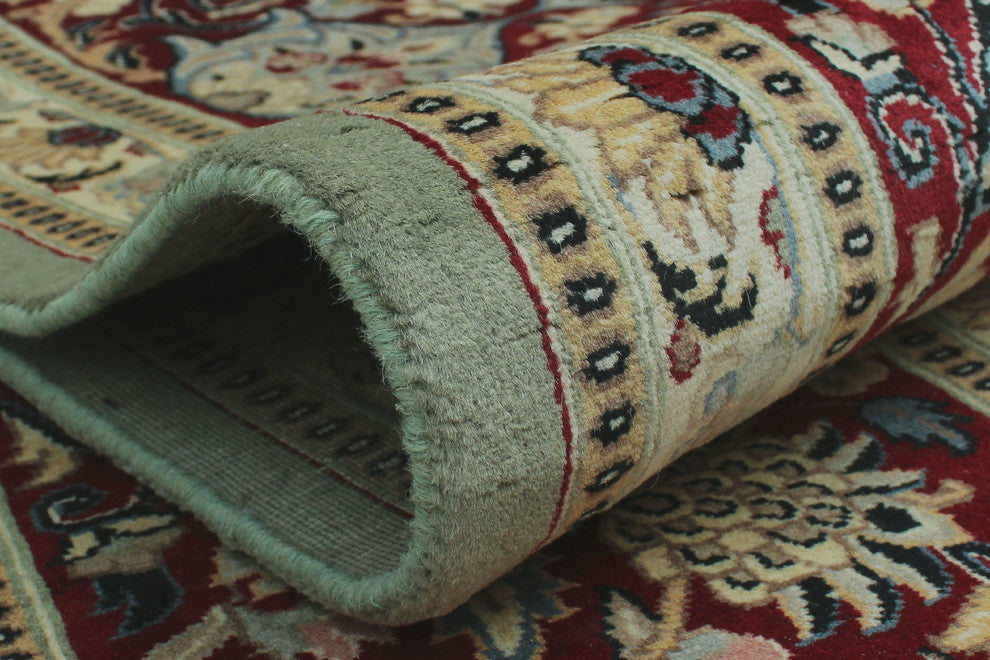 Pak-Persian Mujahid Light Green Rug, 9'1x12'5