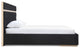 Modrest Cartier Black + Rose Gold Bed + Nightstands, Eastern King