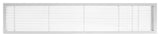 AG10 4"x48" Aluminum Fixed Bar Air Vent Grille With Door, White-Gloss