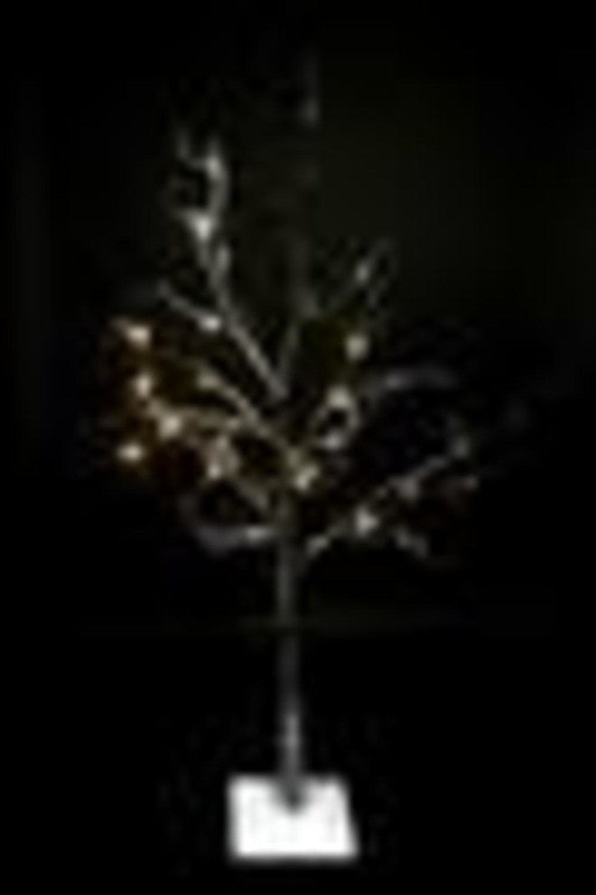 LED Lighted Flocked Christmas Twig Tree Outdoor Yard Art Decoration, Warm Clear