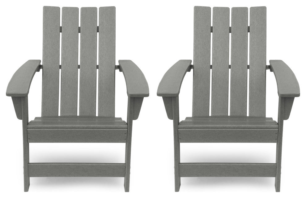 Van Outdoor Adirondack Chair, Set of 2, Gray