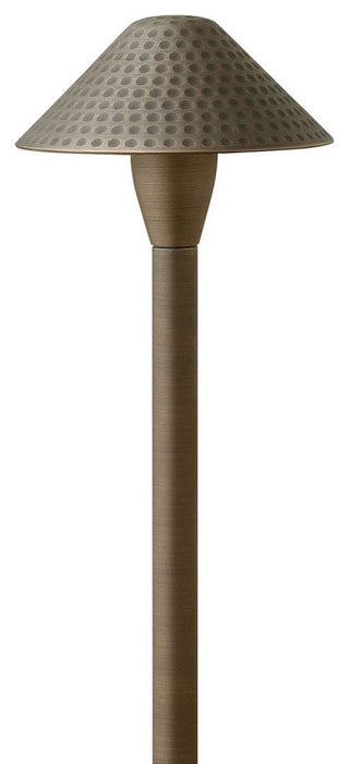 Hinkley 16010MZ-LL Hardy Island Small Hammered LED Path Light, Dark Brass