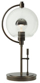 Pluto Table Lamp, Bronze Finish, Clear Glass