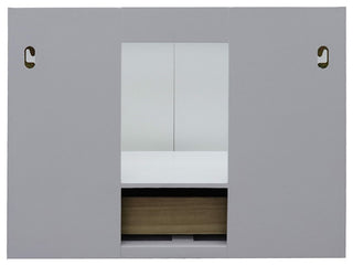31" Single Wall Mount Vanity, White Finish With Black Galaxy Top