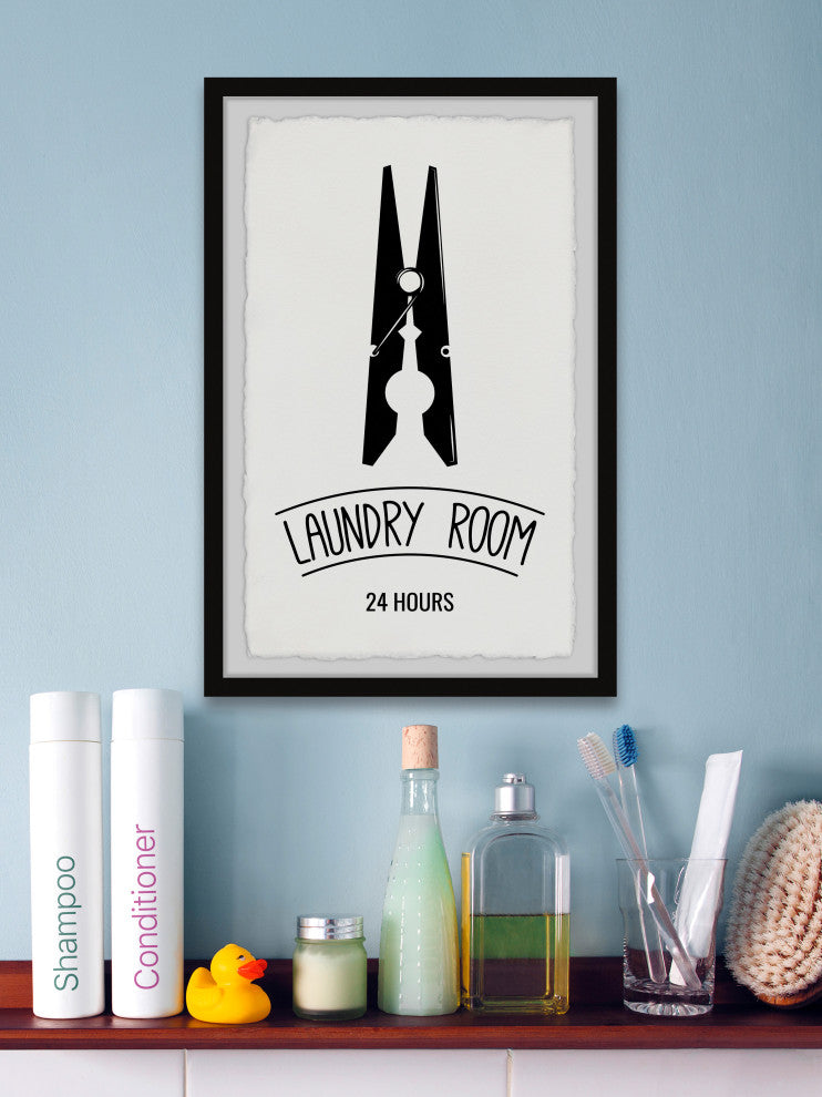 "Laundry All Day" Framed Painting Print, 24x36