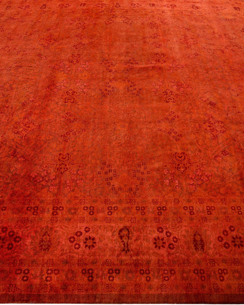Fine Vibrance, One-of-a-Kind Hand-Knotted Area Rug Orange, 8'1"x10'7"