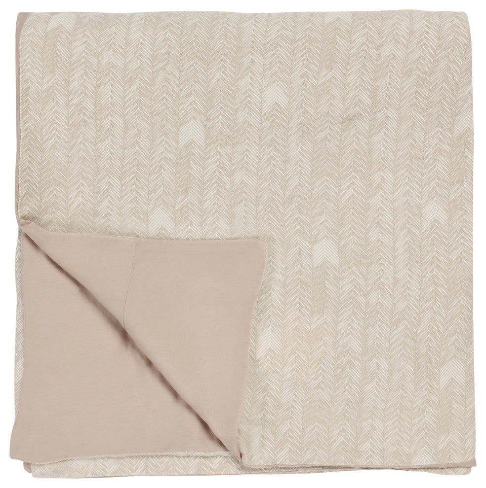 Lana 100% Cotton Embroidered Duvet by Kosas Home, Beige, King