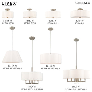 Livex Lighting Brushed Nickel 2-Light Ceiling Mount