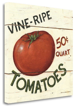 "Vine Ripe Tomatoes" By David Carter Brown, Giclee Print on Gallery Wrap Canvas