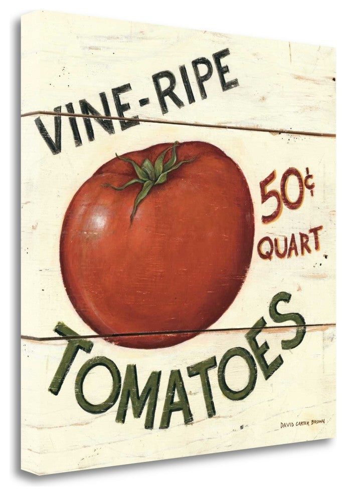 "Vine Ripe Tomatoes" By David Carter Brown, Giclee Print on Gallery Wrap Canvas