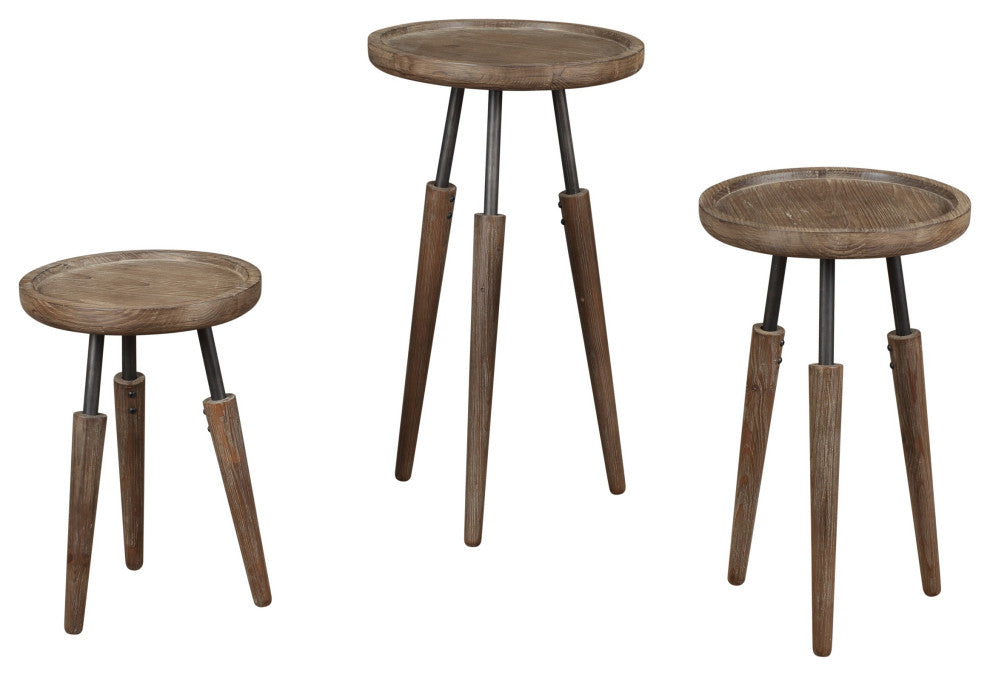 Lily 3pc Round Accent Side Table Set