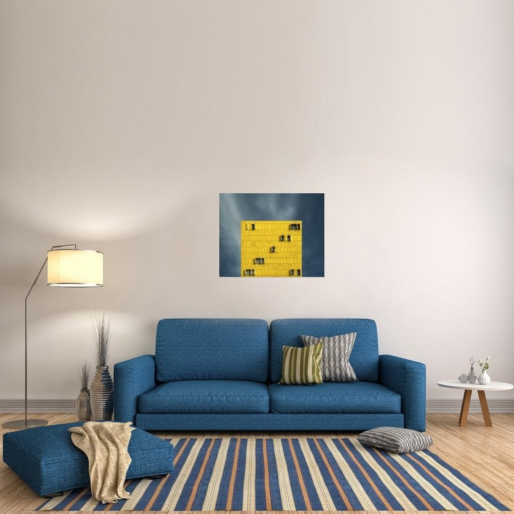 "Yellow And Blue" Stretched Canvas Giclee by Vladi Garcia, 35x28"