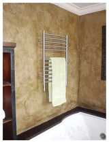 Amba Jeeves E Curved Wall Mounted Towel Warmer, Brushed