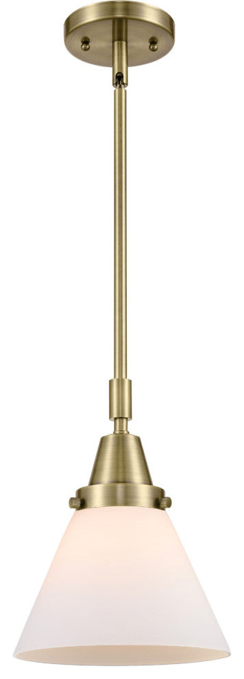 Innovations Lighting 447-1S-AB-G41-LED Large Cone 1 Light 8" Mini Pendant