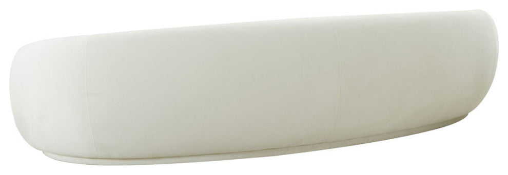Kendall Cream Velvet 120" Sofa
