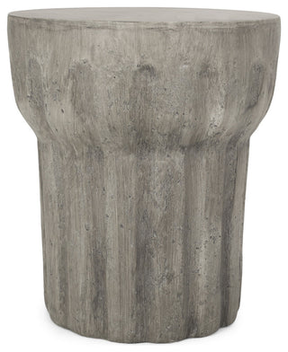 Bjorn Outdoor Lightweight Concrete Accent Side Table