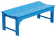 WestinTrends Plastic Picnic Bench Outdoor Dining Patio Lounge Garden Bench, Pacific Blue