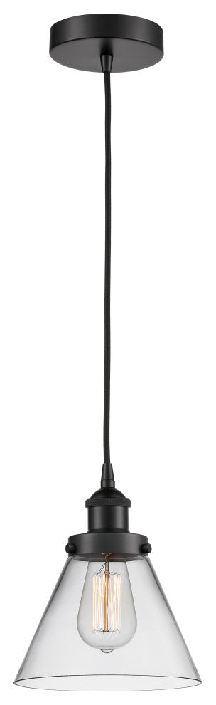 INNOVATIONS LIGHTING 616-1PH-BK-G42-LED Large Cone 1 Light 10 inch Mini Pendant