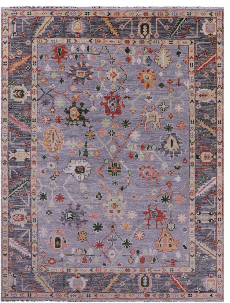Hand Knotted Turkish Oushak Wool Rug 9' 1" X 12' 2" - Q14992