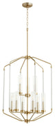 Citadel 9-Light Entry, Aged Brass