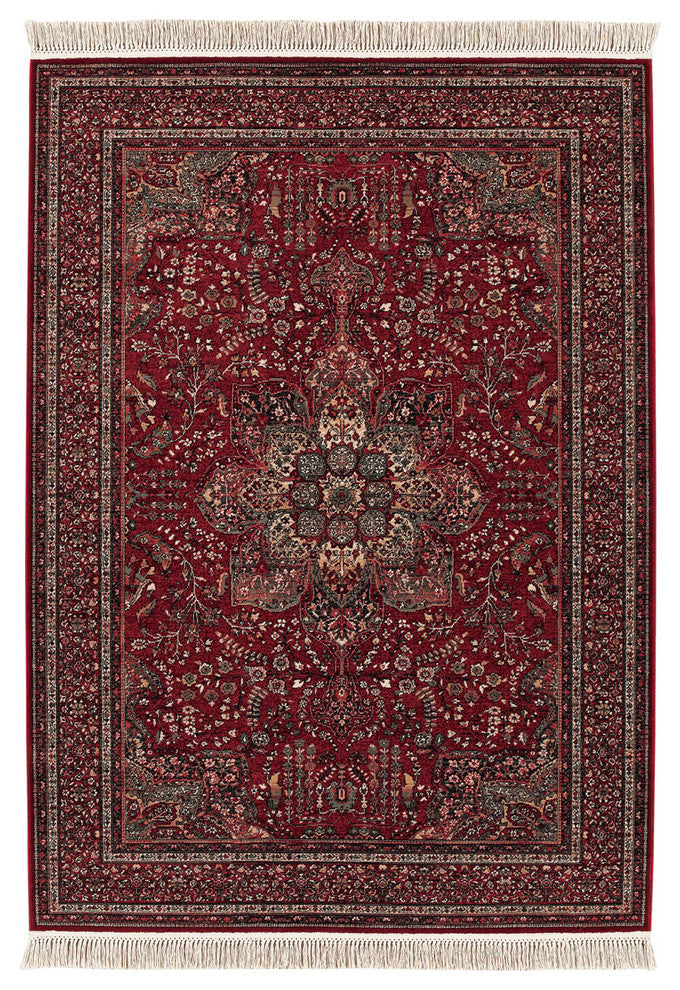 Couristan Kashimar All Over Center Medallion Area Rug, Antique Red, 6'6" x 10'1"