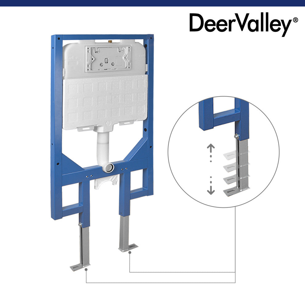 Elongated Wall Mounted Toilet With Concealed In-Wall Toilet Tank