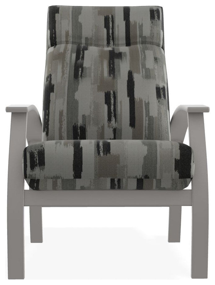 Belle Isle Cushion Outdoor Adjustable Back Chair, Dreamscape Seaglass/Warm Gray