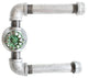 Industrial Pipe Toilet Paper Holder, Black Pipe, 2-Roll, Green Hose Knob