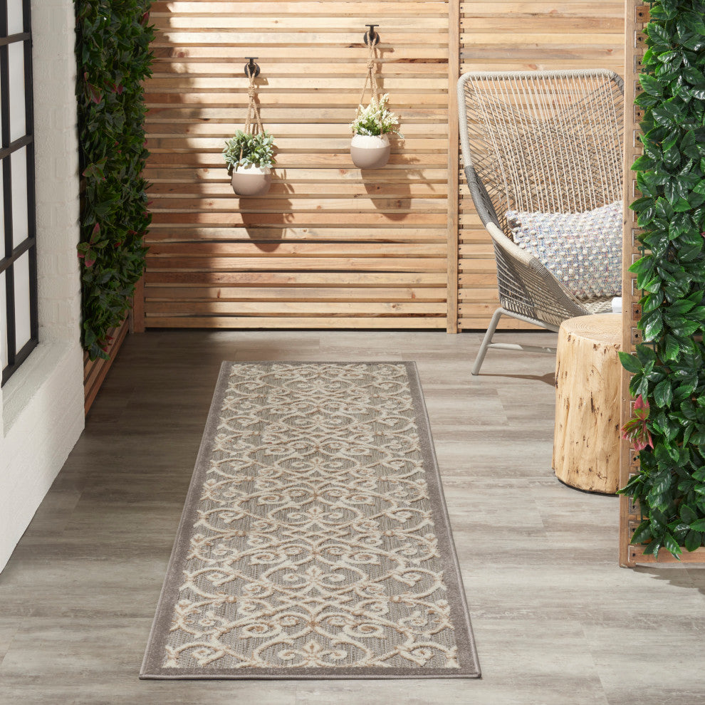 Nourison Aloha 2'3" x 8' Natural Contemporary Rug