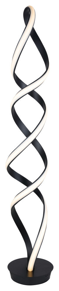 Unique Modern LED Floor Lamp, 63", Matte Black