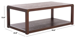 Safavieh Omara 2 Tier Coffee Table, Walnut