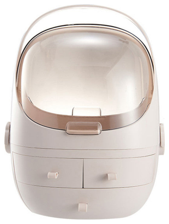 CozyBlock Small Modern Makeup Container Storage, Pink, Cosmetic Display Box