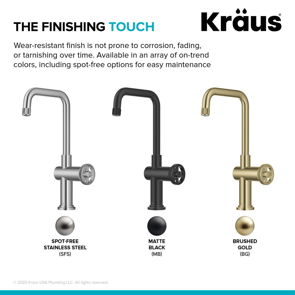 Urbix Bridge Kitchen Faucet, Matte Black, Kpf-3127mb