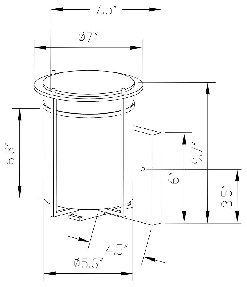 1 Light Outdoor Wall Lantern, Antique Bronze, Frosted Seeded Glass
