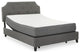Pemberly Row Modern Fabric/Metal Queen Foam Mattress & 2 Adjustable Bed in White