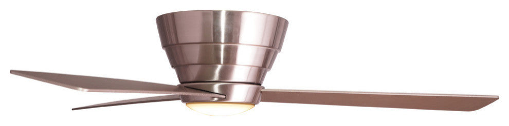 Niva Flush Mount Ceiling Fan, Stainless Steel