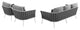 Stance 3-Piece Outdoor Patio Aluminum Sectional Sofa Set, Gray