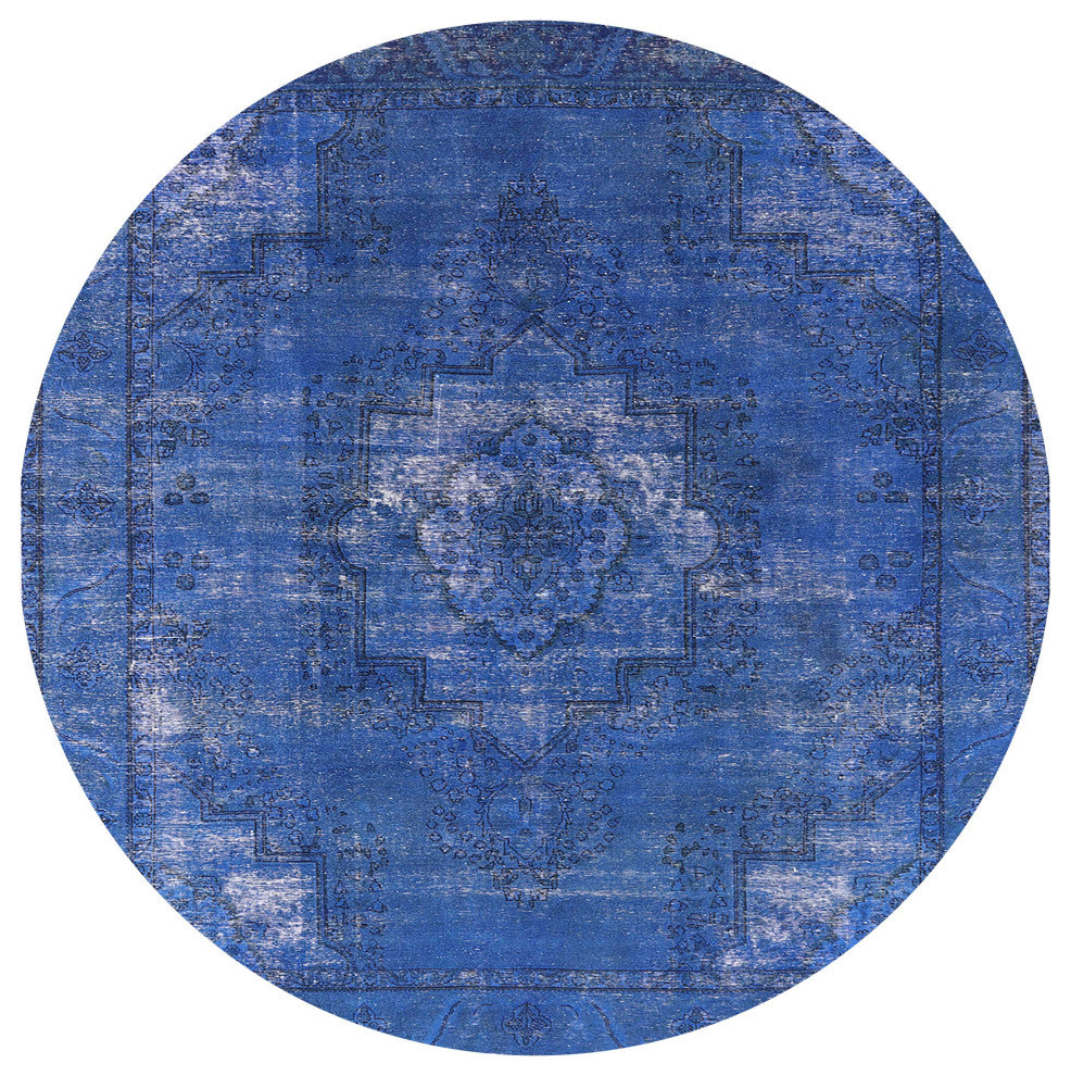 Ahgly Company Indoor Round Mid-Century Modern Area Rugs, 6' Round